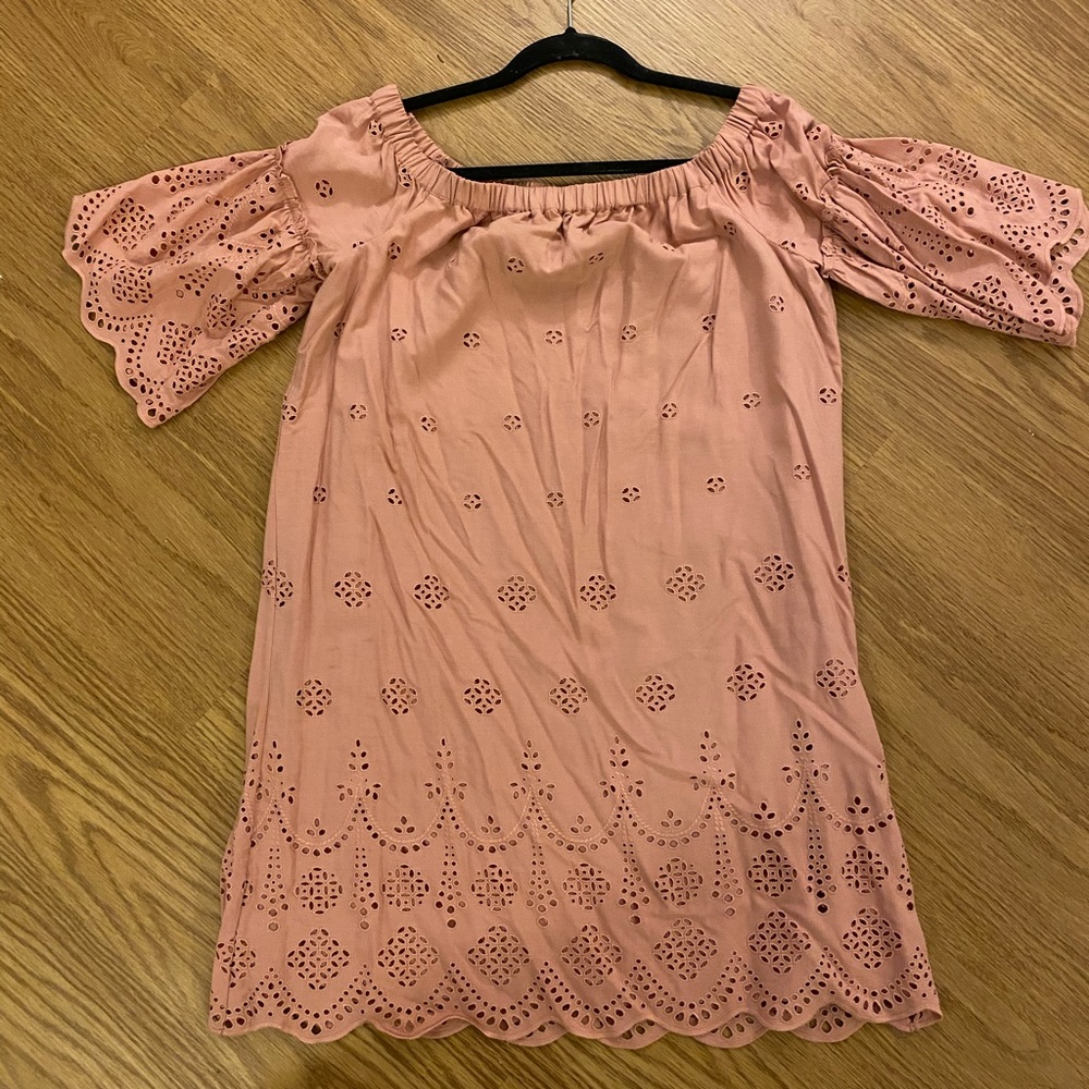 Madewell off-the-shoulder eyelet dress